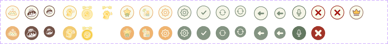 CityPaws — design system, round icon buttons