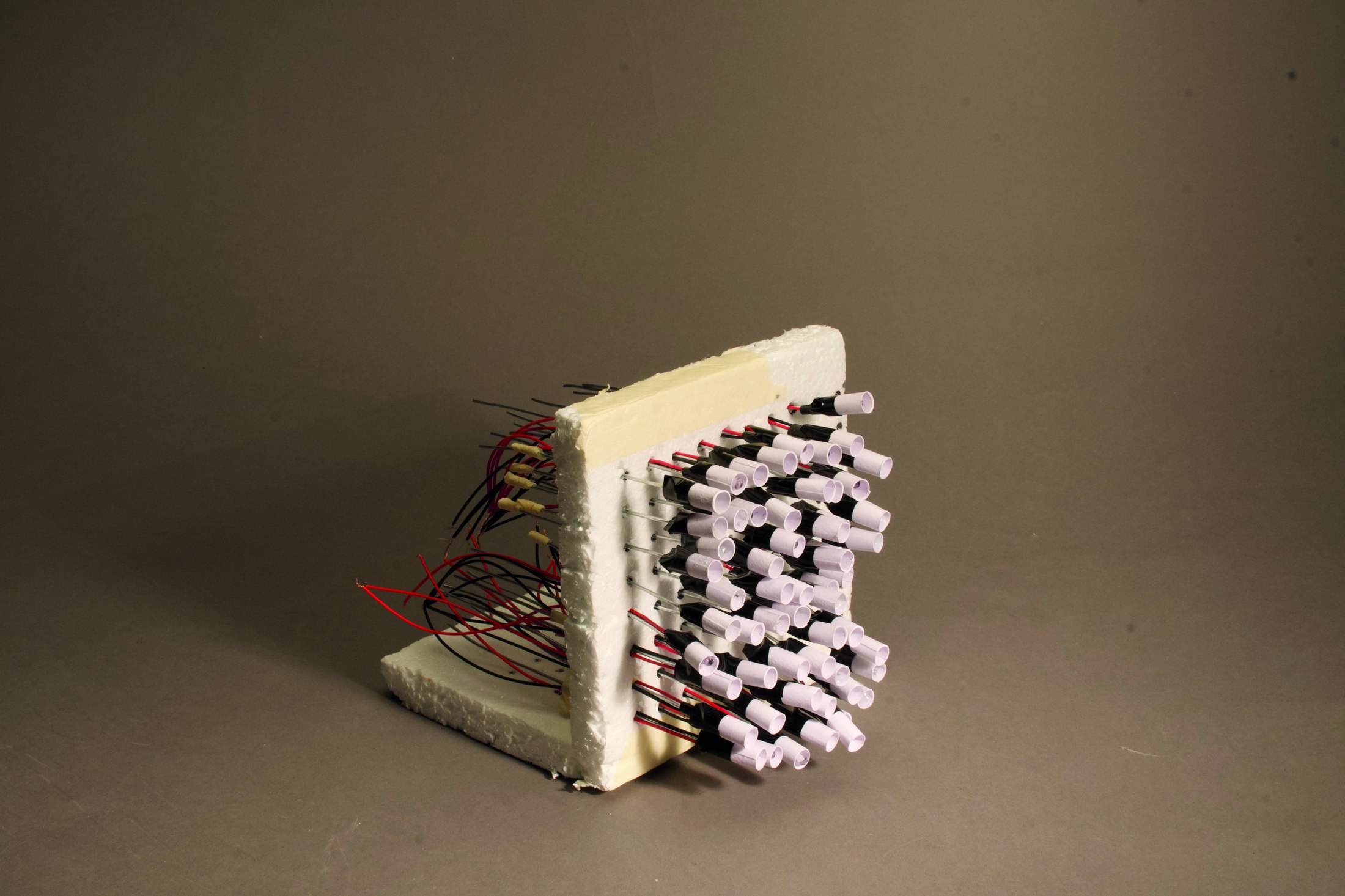 Mottainai — technical test rig with wires and tubes